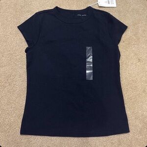 Crew Neck Short Sleeve Womens Tee - Black